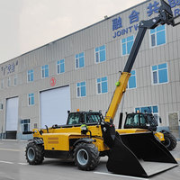 Nouveau chariot télescopique diesel Jichuan RWD 3 tonnes, chargeur télescopique robuste avec mât à trois sections et poste de conduite assis