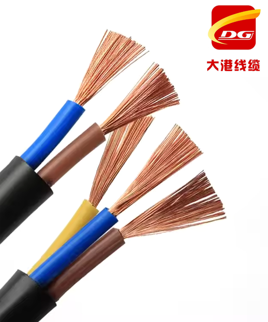Electrical Cable Wire H05VV-F Power Cable Insulated 3 Core 0.75 1.0 1.5 2.5mm Flexible Wire RVV 3*2.5 PVC Cable