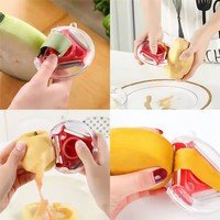 Hot Selling 3 In 1 Roterende Ronde Groente Fruitschiller Tool Multifunctionele Fruitschiller Met Roestvrijstalen Mes