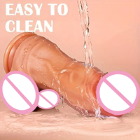 9 Zoll realistischer riesiger dicker XXL-Dildo für Frauen Weiche Fernbedienung Vibrierende Heizung Mollige Eichel Große Ausbuchtung Realistisch Riesig