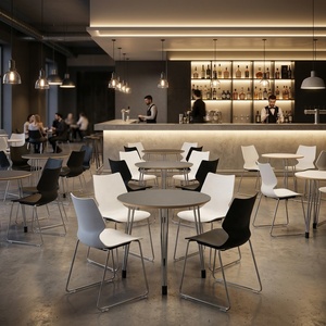 <span class=keywords><strong>Chaise</strong></span> de <span class=keywords><strong>bar</strong></span> moderne en acier inoxydable pour café et restaurant - Product Image 4
