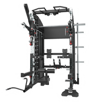 Machine Smith professionnelle avec système à double poulie et cage de musculation pour usage commercial