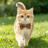 Collier pour chat à fleurs avec nœud papillon, accessoire réglable pour animaux de compagnie, pour un usage quotidien élégant
