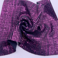 Tissu en cuir synthétique PU à texture de grille brillante pour sacs à main, chaussures, meubles, rembourrage