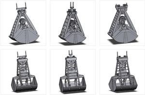 ขายด่วน! หัวคีบไฮดรอลิกแบบเปลือกหอย หัวคีบไฟฟ้าสำหรับจัดการทรายและถ่านหินในท่าเรือ - Product Image 4