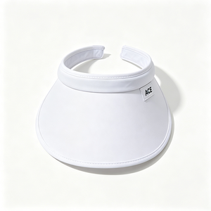 Visera de sol de ala ancha para mujer, gorra de sol sin parte superior con etiqueta tejida ACE, visera de sol ajustable para verano, golf y playa al aire libre - Product Image 6