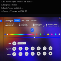 Tira de Luz LED Sincronizada con Música para Juegos de PC, Retroiluminación Ambiental USB para Monitor de Computadora de 32'', Tira LED con Sincronización de Pantalla