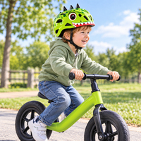 Casque de patinage pour enfants CE EN1078, motif dinosaure mignon, casque de vélo moulé, casque pour vélo d'équilibre, protection de la tête