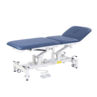 Table de traitement musculaire électrique luxueuse, lit de thérapie de spa de gym avec des caractéristiques réglables et pliables pour l'hôpital et le massage
