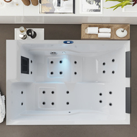 Baignoires de spa Jaccuzie de conception moderne pour l'extérieur chaud petit rectangle et fonction de massage capacité de 2 personnes