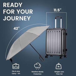 Hot Sale Unbreakable Paraguas <b>Windproof</b> UV Folding Durable Premium Grip Automatic <b>Umbrella</b> With logo Custom Ring Buckle - Product Image 3