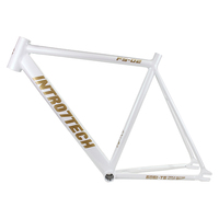 Cadre de vélo à vitesses fixes Intro7 BR003 en alliage d'aluminium 700C, cadre de vélo fixie et fourche en carbone T800 pour vélo de piste