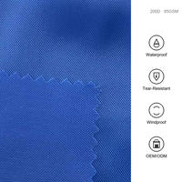 OEM 100% Nylon 200D*200D 85GSM Imperméable à la Vente, Résistant aux Déchirures, Écologique, pour Bagages d'Extérieur, Auvents, Sacs à Dos, Revêtement PU/PVC/TPU/TPE