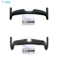 Handlebar Sepeda Jalan Raya SeeMore 3K UD Matte Carbon 31.8, Dropbar Sepeda, Handlebar Terintegrasi dengan Kabel Internal Penuh