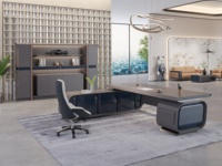 Boss PDG mobilier de bureau haut de gamme luxueux placage de bois métallique voiture peinture intelligente moderne futuriste exécutif bureau
