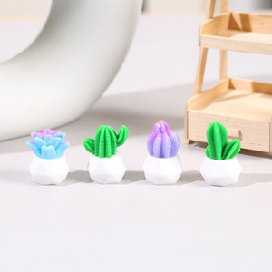 Adornos de cactus en miniatura de resina para decoración del hogar, escritorio, estilo artístico, decoración artesanal, estilo A B C D - Product Image 2