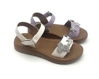 Sandales pour enfants à bout ouvert, avec design animalier élégant, logo personnalisé OEM, semelle extérieure épaisse en PVC, bride en T et tige respirante en PU