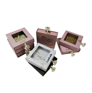 Drawer Style Private Label Handmade Cruelty-Free Reusable Self-Adhesive Glossy Lamination 3D Effect Glueless Press-On Lash - Product Image 1