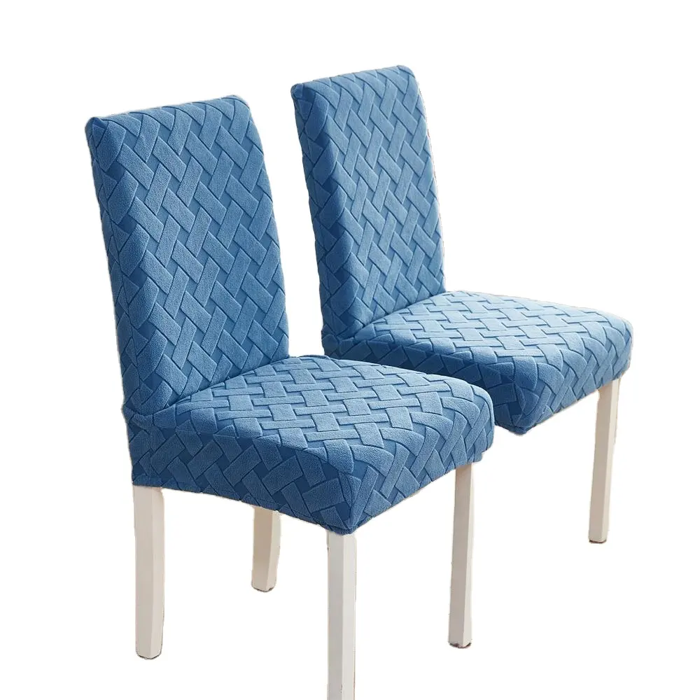 Funda de silla de forro Polar elástica, talla XL, larga, con respaldo, para bodas, comedor, sillas de cocina
