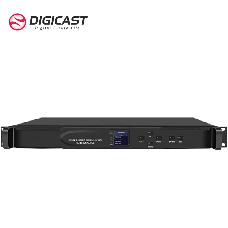 อุปกรณ์ความคล่องตัวของ CATV Headend HD เป็นโมดูเลเตอร์อะนาล็อก DVB CATV 16 IN 1 CVBS RCA เป็นโมดูเลเตอร์ RF