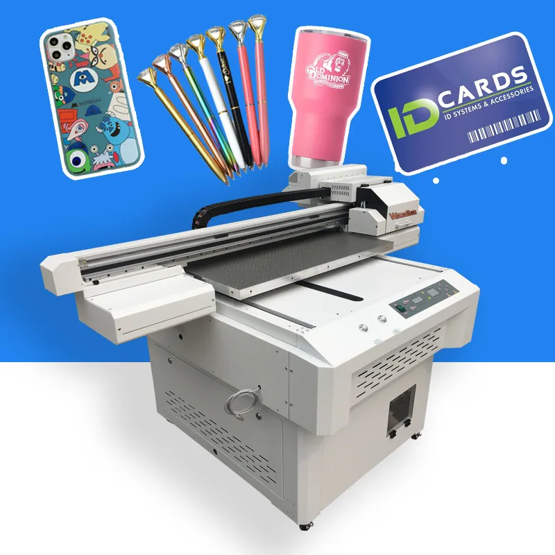 Impresora uv tamaño a1 6090, barniz digital uv, funda para teléfono, máquina de etiquetas para botellas de vidrio, impresora con cabezal I3200u1 g5i