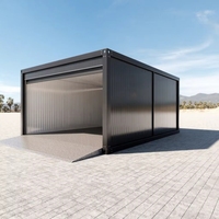 Garaje Prefabricado de Acero Resistente, Cobertizo para Auto al Aire Libre, Cuarto de Almacenamiento Metálico Impermeable con Apariencia Personalizable