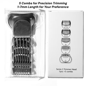 Garniture de tondeuse à <span class=keywords><strong>barbe</strong></span> pour <span class=keywords><strong>Braun</strong></span> Series 3 BT32 - Kit de toilettage professionnel 9-en-1 avec peigne limiteur de longueur précis et lame de <span class=keywords><strong>rasoir</strong></span> - Product Image 3