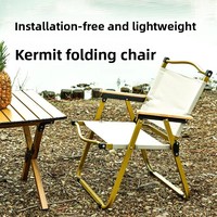 Chaise de camping moderne d'extérieur avec accoudoirs et dossier pliables, cadre en alliage d'aluminium - Légère pour la randonnée, la plage, la pêche, les pique-niques