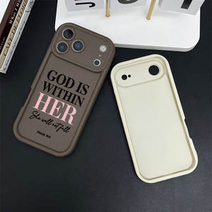 Funda Protectora de TPU Suave para Teléfono Móvil con Diseño 'Dios Está Dentro de Ella, No Faldera', para <span class=keywords><strong>iPhone</strong></span> 17 <span class=keywords><strong>Pro</strong></span> <span class=keywords><strong>Max</strong></span>, 16, 15, 14, 13, <span class=keywords><strong>12</strong></span>, 11 - Product Image 3