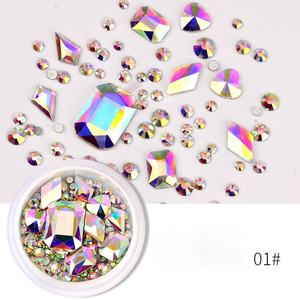 AB kim loại đáy phẳng thạch cho móng tay nghệ thuật trang trí Top Grade chất lượng huni thương hiệu 3D thiết kế sáng tạo với giống độc đáo - Product Image 1