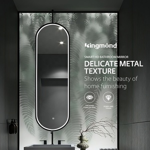 <span class=keywords><strong>Espejo</strong></span> de <span class=keywords><strong>Baño</strong></span> Ovalado Moderno <span class=keywords><strong>con</strong></span> Iluminación LED, Montado en el Techo, <span class=keywords><strong>con</strong></span> Sensor Táctil Antivaho <span class=keywords><strong>y</strong></span> 3 Colores Atenuables - Product Image 2