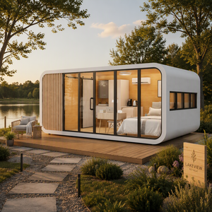 <span class=keywords><strong>Maison</strong></span>-capsule Apple Cabin de 40 pieds, unité d'hébergement préfabriquée avec coque composite arrondie pour usage en hôtel-resort - Product Image 4