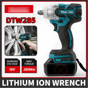 MAK 18V Lithiumbatterij Oplaadbare borstelloze slagmoersleutel Industrieel doe-het-zelf 280N.<span class=keywords><strong>M</strong></span> Max. koppel 1/2 inch aandrijving Autoreparatiegereedschap - Product Image 5