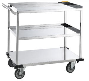 Carrito <span class=keywords><strong>de</strong></span> Servicio <span class=keywords><strong>de</strong></span> Alimentos <span class=keywords><strong>de</strong></span> Acero Inoxidable Resistente para Hostelería, Carrito <span class=keywords><strong>de</strong></span> Servicio <span class=keywords><strong>de</strong></span> 3 Niveles, Carrito <span class=keywords><strong>de</strong></span> <span class=keywords><strong>Limpieza</strong></span> Uman HM7605A - Product Image 1