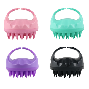 Spazzola massaggiante in silicone per testa, corpo e cuoio capelluto, spazzola per shampoo in silicone, massaggiatore per la pulizia, pettine da bagno, pettine multifunzionale per shampoo. - Product Image 1