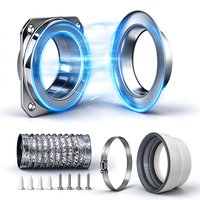 Raccord magnétique pour conduit de sécheuse en acier inoxydable/plastique de 4 pouces DV180, connecteur magnétique à connexion rapide, bride magnétique d'étanchéité pour conduit de ventilation