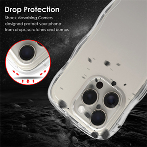 Fundas de teléfono con marco ondulado de Color caramelo para <span class=keywords><strong>iPhone</strong></span> 15 <span class=keywords><strong>Pro</strong></span> 13 <span class=keywords><strong>12</strong></span> Mini 11 <span class=keywords><strong>Pro</strong></span> <span class=keywords><strong>Max</strong></span> 14 16 Plus, carcasa acrílica transparente a dura prueba de golpes - Product Image 3