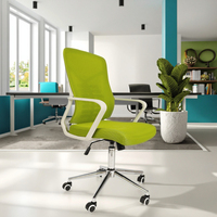Chaise de bureau ergonomique multifonction à la mode Chaise de visiteur tournante de refroidissement en tissu maillé stable moderne pour table d'ordinateur