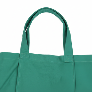 Bolsa de Mano de Lona Lavable Hecha a Mano en Fábrica, Personalizada con Cuero, para Hombre/Mujer, para Compras - Product Image 1