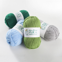 Fil en Coton Lait Épais 4 Plis pour Bricolage Tricoté Main, Sacs de Poupées, Pulls, Pelote de Fil Personnalisée en Coton Lait Acrylique