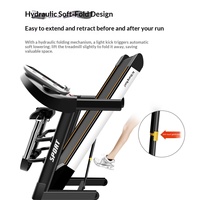 Tapis roulant d'intérieur S1, grand modèle multifonctionnel, électrique, pliable, en plastique, moteur 3,0 HP, 10 vitesses, amortissement des chocs, fitness