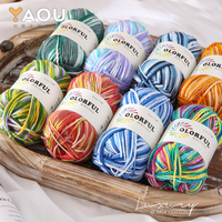 Multi color Gradient Blended Milk Cotton Garn hand gewebt 5-fach