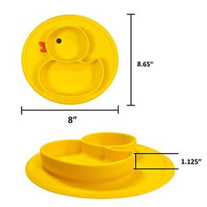 Wrapables tovaglietta divisa in Silicone piatto per alimenti con aspirazione anatra <span class=keywords><strong>gialla</strong></span> per bambino - Product Image 6
