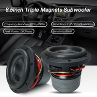 Haut-parleur de subwoofer de voiture Zeming 6,5 pouces à double aimant avec double bobine magnétique, sensibilité 2/4 ohms