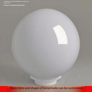 Lampadario a Sospensione Artigianale in Vetro Opale, Stile Moderno per Ristoranti e Hall di Hotel, con Coprilampada - Product Image 6