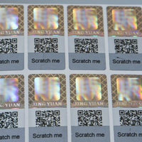 Système de vérification d'authenticité personnalisé, étiquettes de sécurité PET anti-effraction, impression de codes QR cachés, autocollants 3D à trajectoire, à gratter