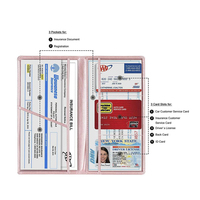 Titulaire d'immatriculation et d'assurance de voiture en plastique PVC personnalisé Titulaire de la carte de document d'immatriculation de véhicule Portefeuille de manuel de voiture