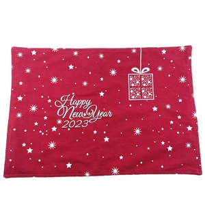 Giáng Sinh Placemats Bán Buôn Nhà Máy Giá Có Thể Giặt Cotton Pha Trộn Polyester Bàn Ăn Mat Tùy Chỉnh Mô Hình Lụa Placemats - Product Image 2