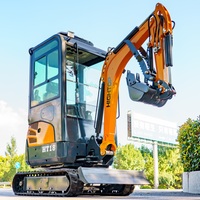 Ekskavator Mini Beroda Rantai Daya Gali Tinggi Desain Kompak 1.8T Penjualan Pabrik HT18 Ekskavator Kecil dengan Mesin EPA Garansi 1 Tahun