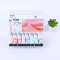 Ensemble de peinture acrylique pastel Art Rangers 22 ml, 8 couleurs, qualité professionnelle pour artistes, peinture acrylique couleur macaron pour peinture sur toile
